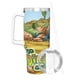 thumbnail image 3 of ¡Vamos, Diego! Vaso aislado de acero inoxidable con asa, diseño temático, regalo para familia, amigos y fans; incluye pajita y encaja en el portavasos estándar, 40 oz, 3 of 6