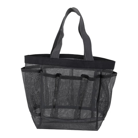 Magideal - Bolsa De Malla De , Bolsa De Almacenamiento, Bolsa De Aseo, Soporte , Portátil Para , Viajar, Baño De , Gris