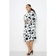 thumbnail image 4 of Vestido Midi Fruncido con Cintura Caída y Lunares, Talla 2XL, 4 of 4