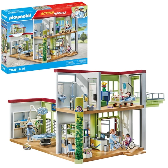 Toy Playmobil Modern Hospital con 4 figuras y accesorios