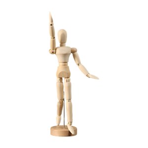 Magideal - Maniquí De Madera Para Artistas, Maniquí Masculino De Madera, Soporte Para Adornos De Muñecas, Modelo De Figura, Maniquí Articulado, Articulaciones Co M