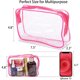 thumbnail image 2 of Neceser Tbestmax transparente, set de 10, 7.5 x 4.8 x 2.3, PVC rosa, 2 of 3