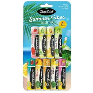 Set De Bálsamo Labial Chapstick Summer Vibes Collection 9 Flavors