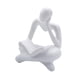 thumbnail image 4 of Lector de resina Estatua Decoración Mini Ornamento Figuras Artesanía Personas Escultura Regalo Moderno para Mesa Sala de estar Oficina Dormitorio , Blanco, 4 of 5