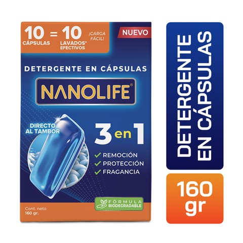 Nanolife - Detergente Ultraconcentrado - 10 Cápsulas