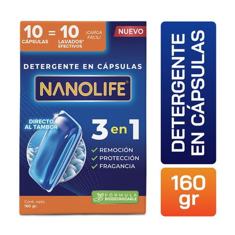 Nanolife - Detergente Ultraconcentrado - 10 Cápsulas