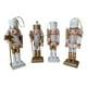 thumbnail image 1 of Set 4 Figuras Soldados Cascanueces Adorno Colgante Navideño Dorado, 1 of 7