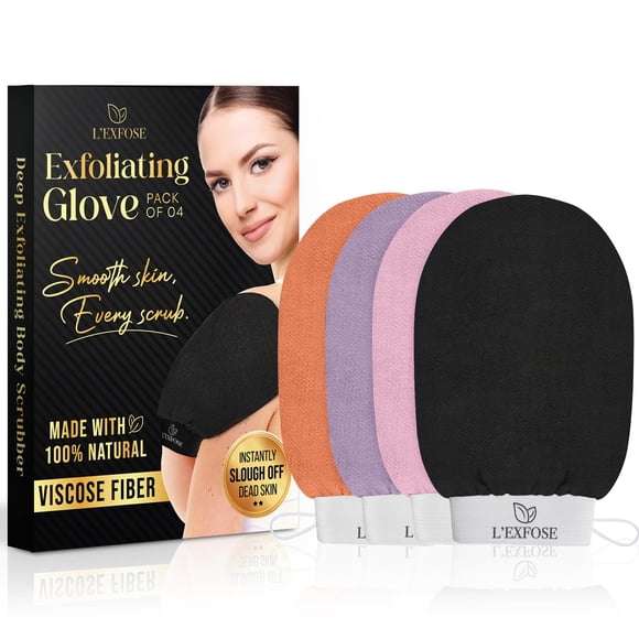 Guantes exfoliantes L'Exfose Kessa Hammam, 4 unidades, viscosa natural