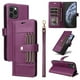 thumbnail image 1 of FOXDOCK Funda tipo Cartera para iPhone 11 Pro – Cubierta de Cuero PU con Múltiples Ranuras, Bolsillo para Efectivo y Correa de Muñeca, 1 of 6