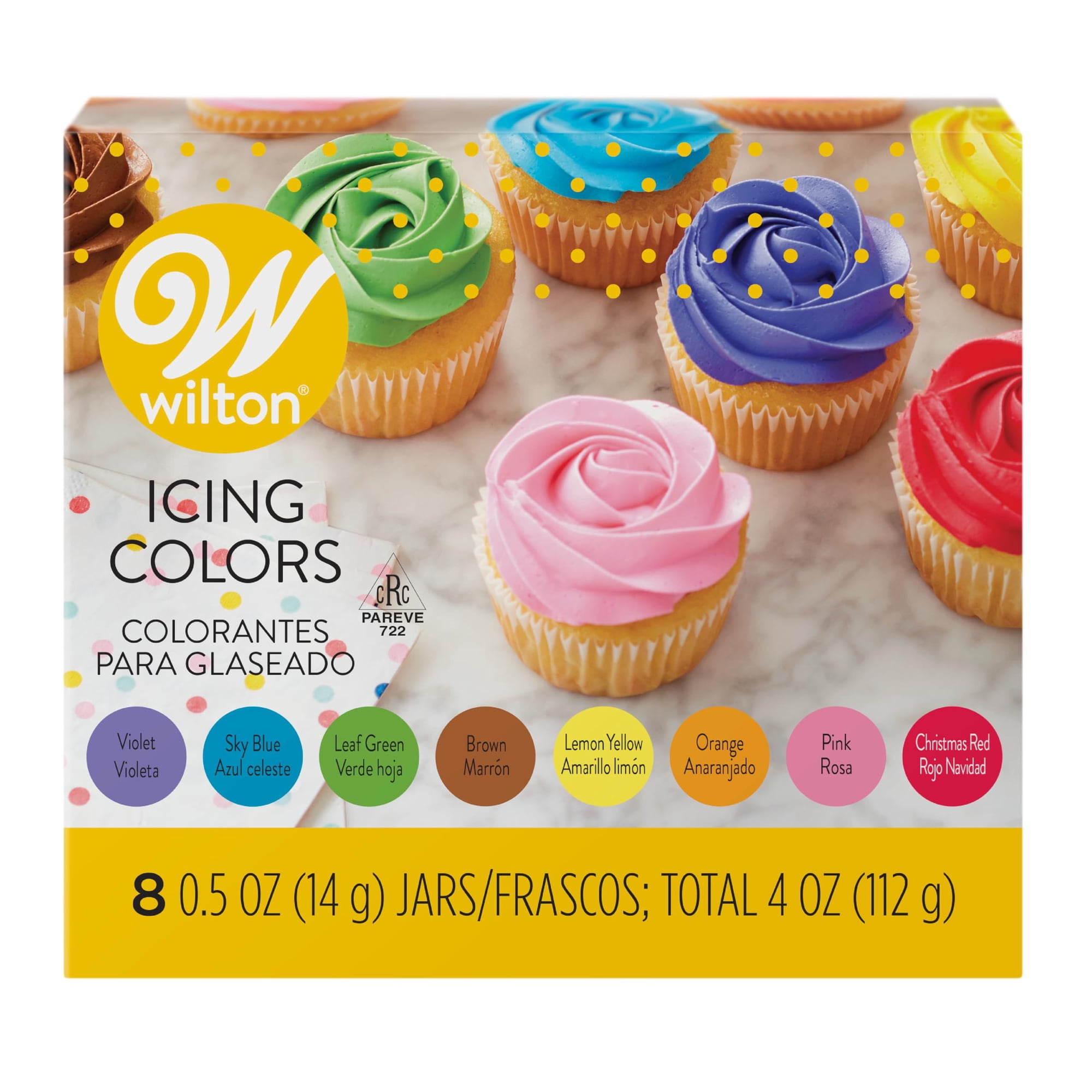 Juego De Colores Para Glaseado Wilton, 8 Unidades, Para Tartas Y Cupcakes