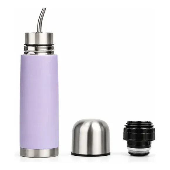 Termo Mate Acero Inoxidable 2en1 Botella Termica Tawo 750 Ml Lila