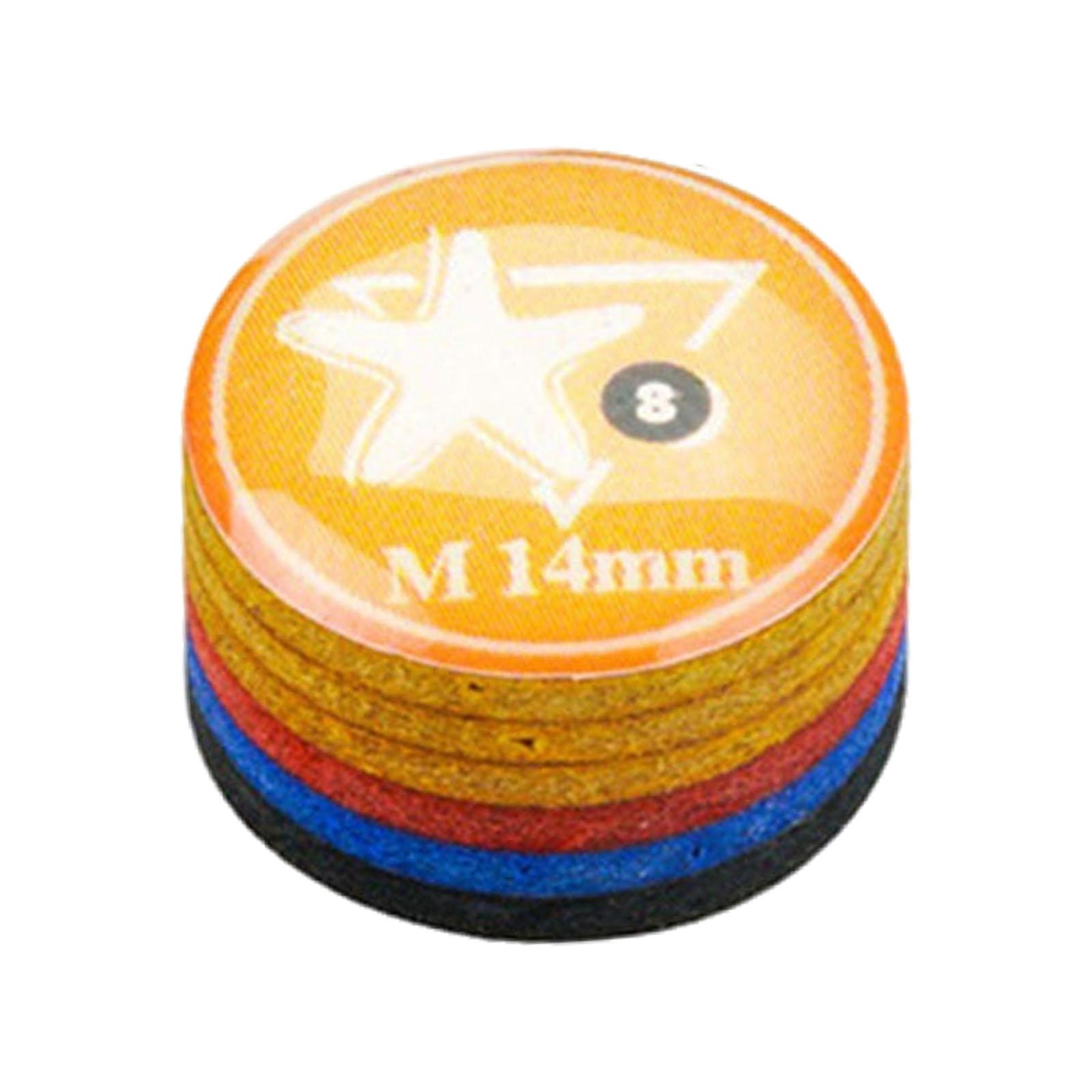 Ioensy - Punta De Taco De Billar De Piel Sintética De Repuesto Para Entusiastas Del Billar, Hombres, Mujeres Y Adultos, Color Amarillo