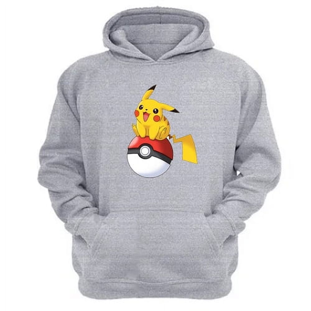Genérico - Polerón Canguro Pokemón Gris Claro Talla Xs Unisex
