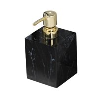 Bothyi - Dispensador De Jabón Rústico, Botella De Loción Con Bomba Vacía Para Cocina, Baño, Baño, Color Negro Y Dorado