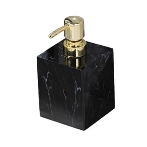 Bothyi - Dispensador De Jabón Rústico, Botella De Loción Con Bomba Vacía Para Cocina, Baño, Baño, Color Negro Y Dorado