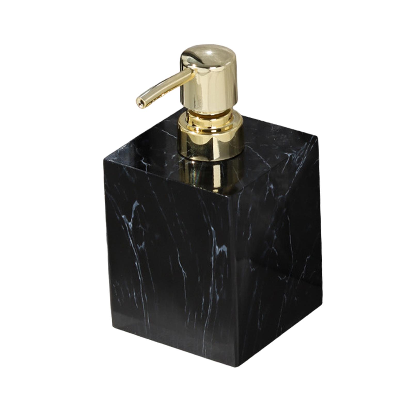 Bothyi - Dispensador De Jabón Rústico, Botella De Loción Con Bomba Vacía Para Cocina, Baño, Baño, Color Negro Y Dorado