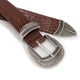 thumbnail image 5 of Cinturón Mujer Textura Croco Hebilla Moda casual marron Talla Única, 5 of 5