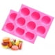 thumbnail image 1 of Paquete de 2 moldes de silicona 3D para macarrones, fondant, hamburguesas, velas, muffins, decoración de pasteles y cupcakes, chocolate, dulces, arcilla polimérica, mini jabones y bombas de baño., 1 of 7