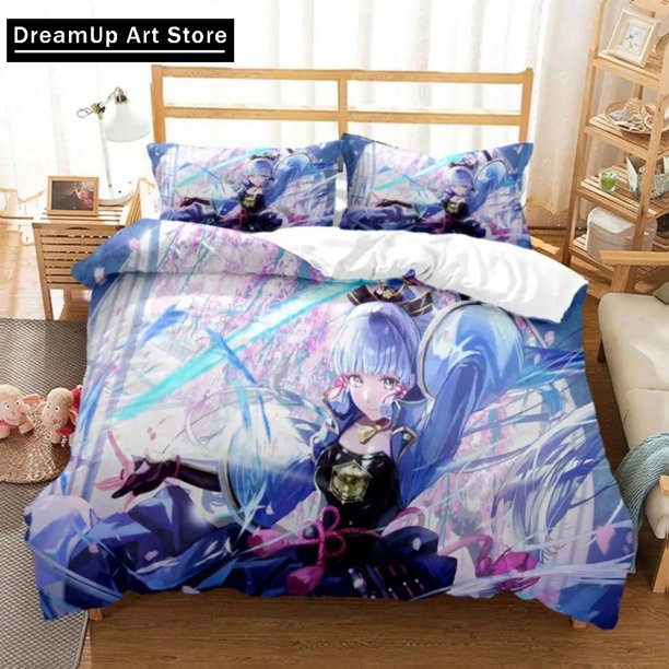 Anime Genshin Impact Bedding SetBed Set Quilt Cover Boys Adult Home Textile