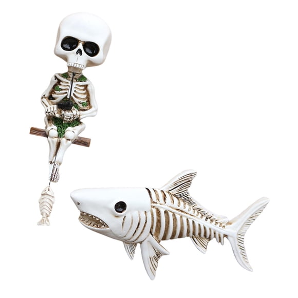 Miniestatua De Calavera De Pescador Para Fuente De Piscina Y Cascada