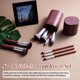 thumbnail image 3 of Set de 14 brochas de maquillaje BS-MALL con estuche marrón, 3 of 9