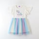 thumbnail image 1 of Vestido Niña Tull Arcoiris Blanco Unicornio, 1 of 5