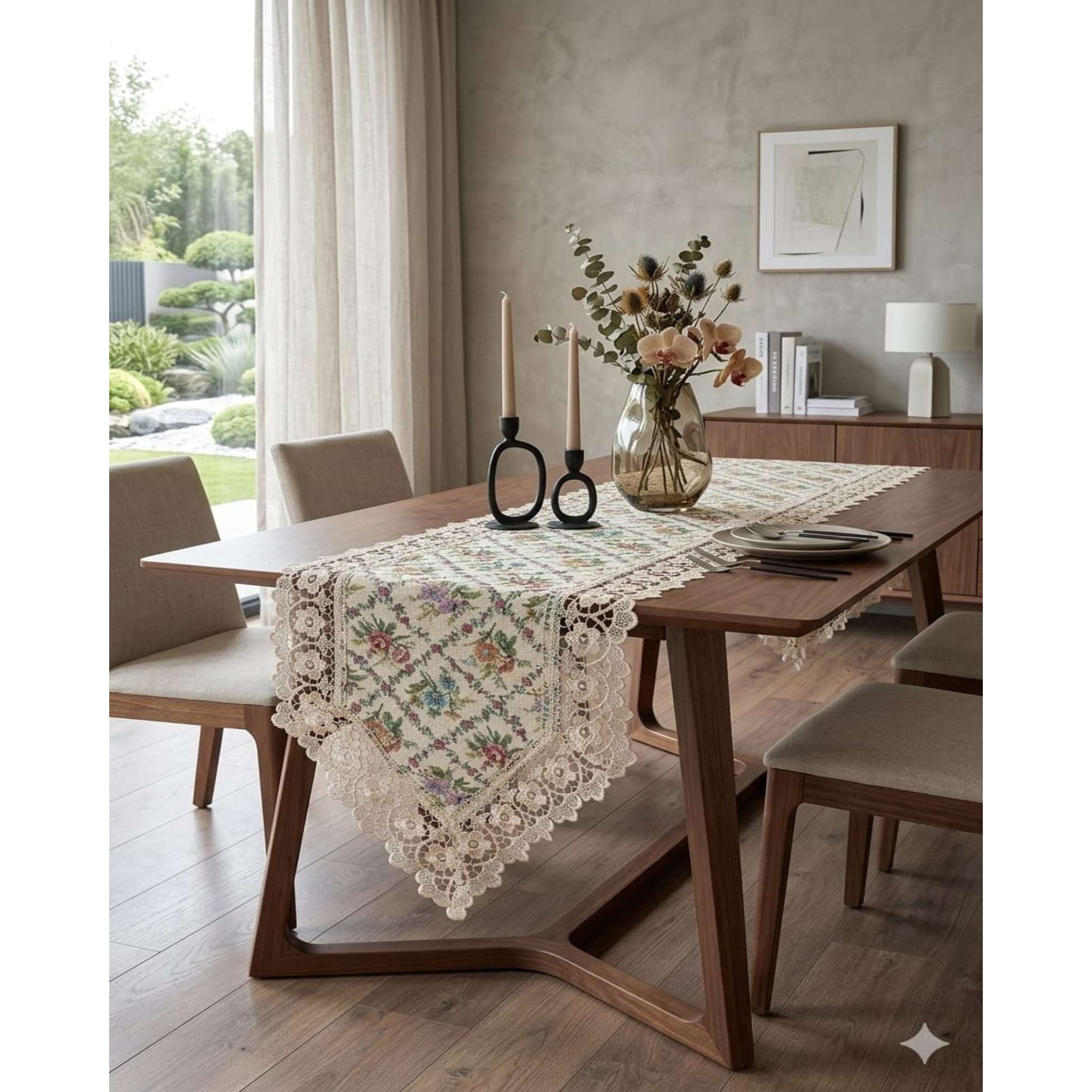 Todo Para El Hogar - Camino De Mesa Estilo Boho Chic 40x180 Cm Decoración Elegante