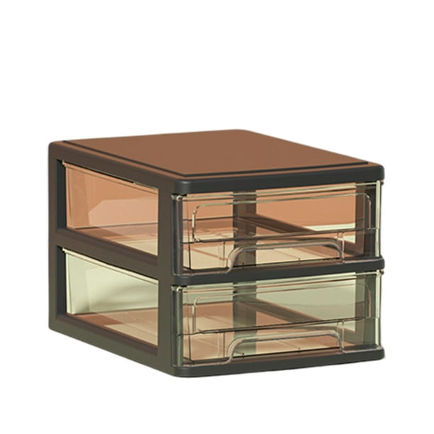 Torre de almacenamiento de plástico con 3 cajones y 2 cajones, multifuncional, con cajones transparentes, organizador para manualidades y papelería.