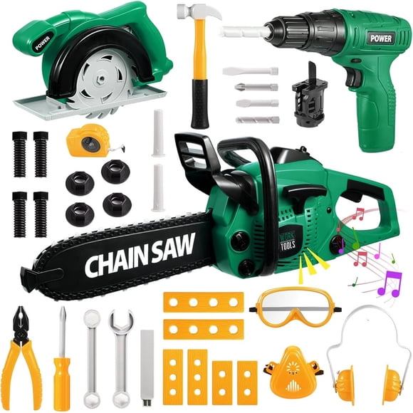 Set Herramientas Juguete Vextronic 36 Piezas Motosierra Taladro