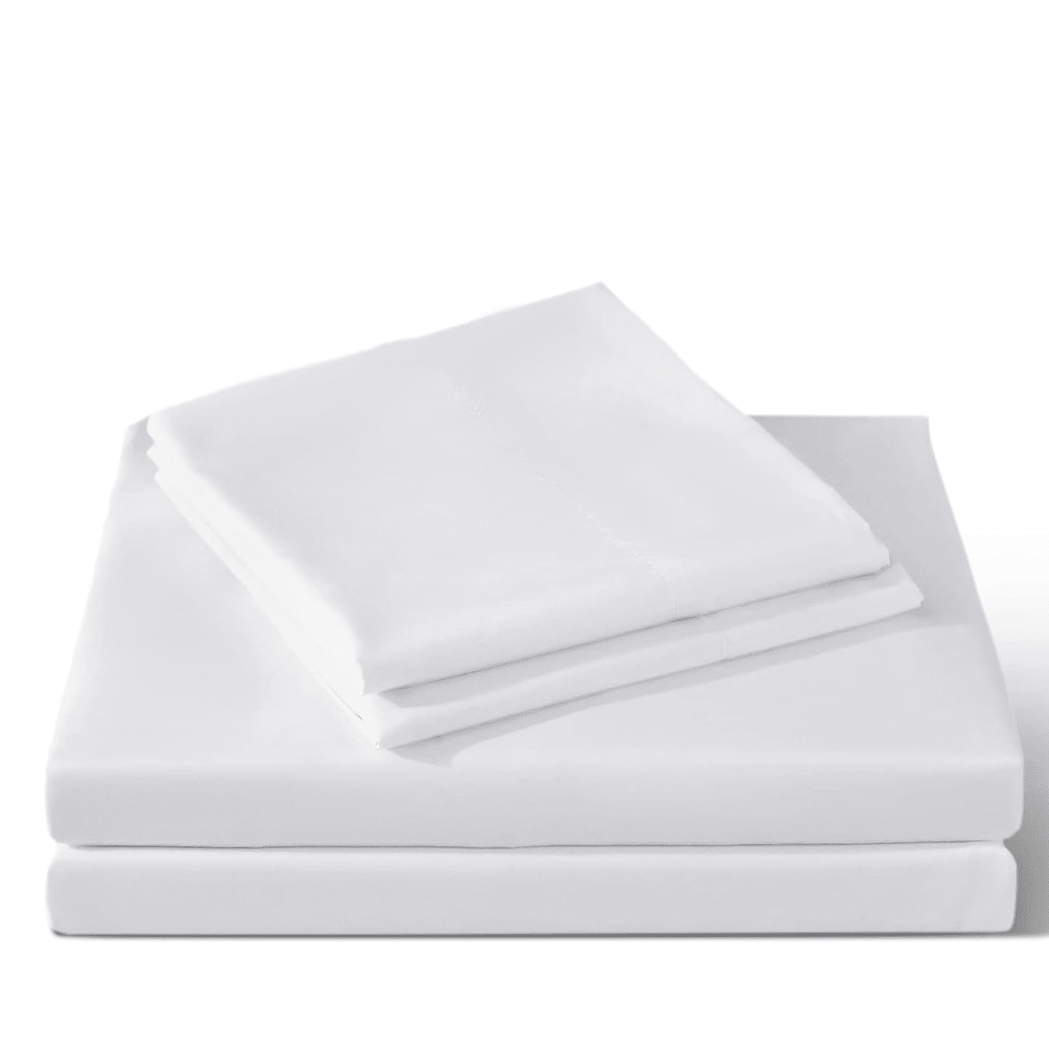 Importclick - Juego Sábanas Algodón Poliéster 200 Hilos + 2 Fundas 2 Pl Blanco