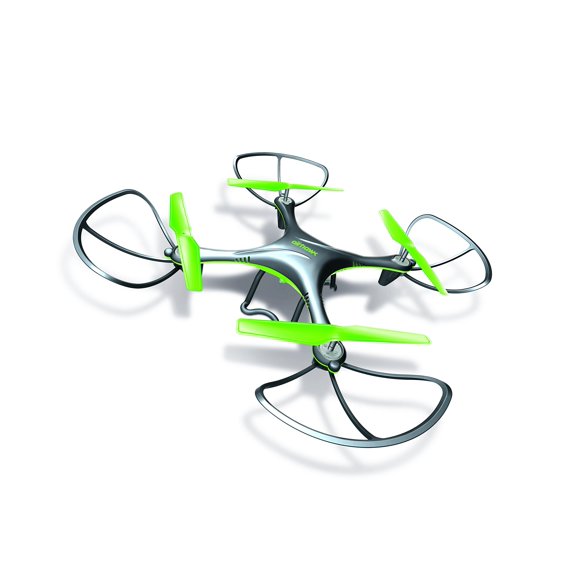 Quadricóptero Airhawk A-10C Thunderbolt plateado con LED