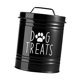 thumbnail image 1 of Contenedor De Almacenamiento De Comida Para Mascotas, Tarro De Metal Para Galletas De Perros, Para Cocina, Oficina, Perros Y Gatos, Color Negro, 1 of 5