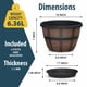 thumbnail image 2 of Macetas tipo barril de whisky de plástico Lifemaster de 10" - Pack de 4, 2 of 7