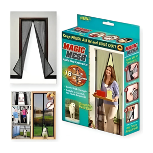 Genérico - Malla Mosquitera Magnética Puerta Manos Libres 18 Imanes