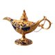 thumbnail image 1 of Lámpara Aladdin Genie Light Tea Pot Tallado Clásico Para Decoración De Accesorios Azul Dorado, 1 of 5