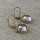thumbnail image 1 of Vintage Dragonfly Earrings with Inky Blue Moonstone and Brass Glass Cabochon - Perfect Vintage Victorian Gift for Women, 1 of 5
