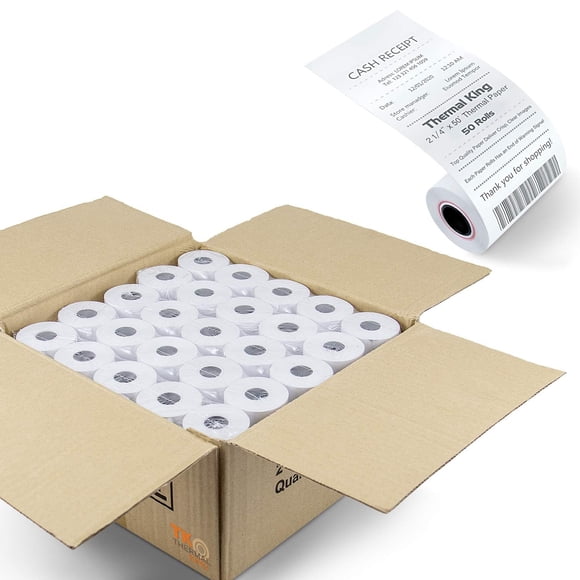 Papel Térmico De 2 25 Pulgadas X 15 M (50 Rollos)