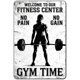 thumbnail image 1 of Letrero sala gimnasio terapia fitness vintage metal estaño hierro pintura decoración pared hogar club cueva hombre 30x20 cm, 1 of 6