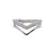 thumbnail image 1 of Anillo Cintillo Doble en V, Circonitas Pavé y Liso, Talla 7, Plata 926, 1 of 6