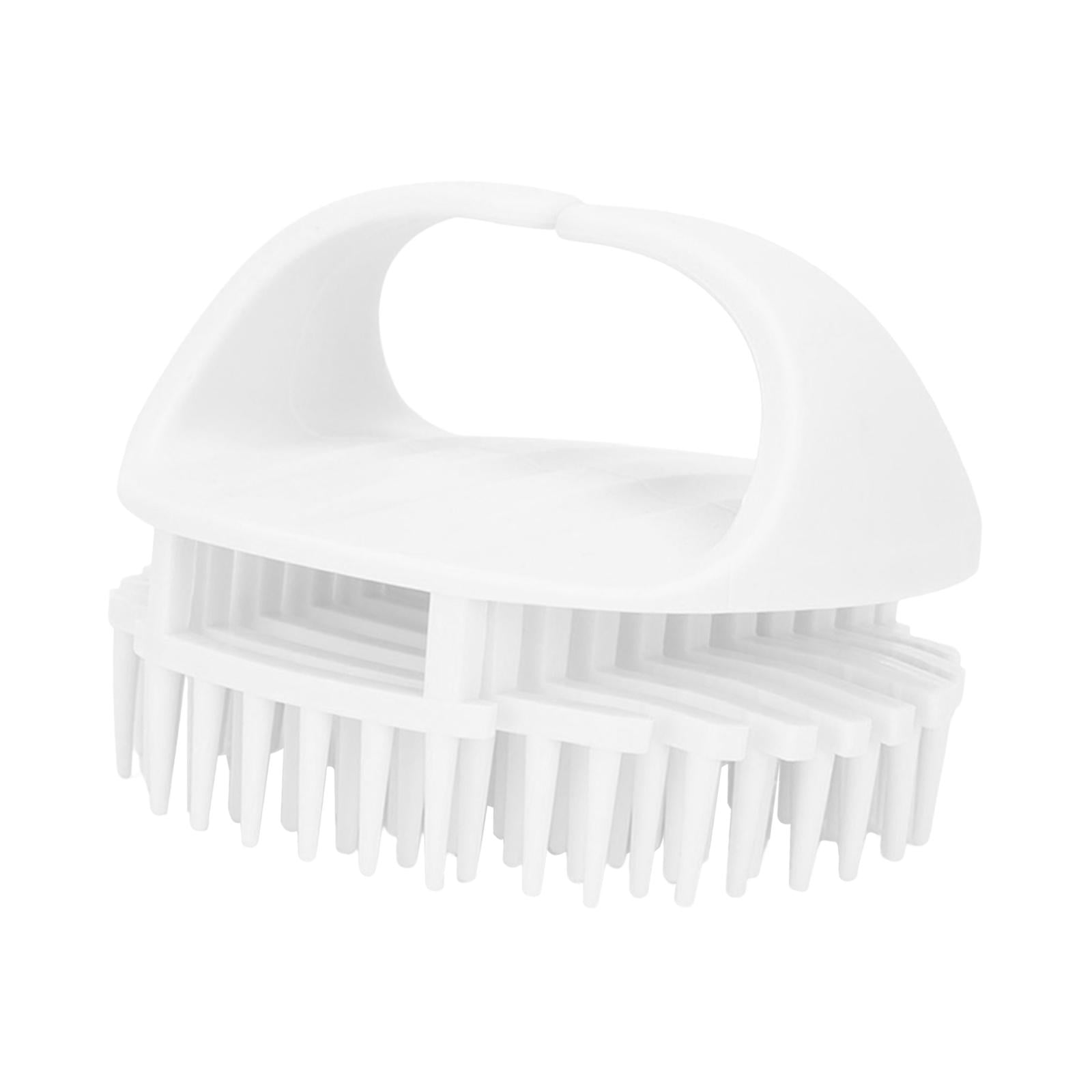 Ioensy - Cepillo De Champú Masajeador De Cuero Cabelludo Cepillo De Pelo Con Cerdas De Silicona Suave Para Cabello Blanco