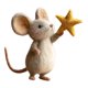 thumbnail image 4 of Figura En Miniatura De Ratón De Fieltro Hecho A Mano Con Estrella Para Regalo De Cumplea?os O Fiesta Navide?a, Estilo A, 4 of 5