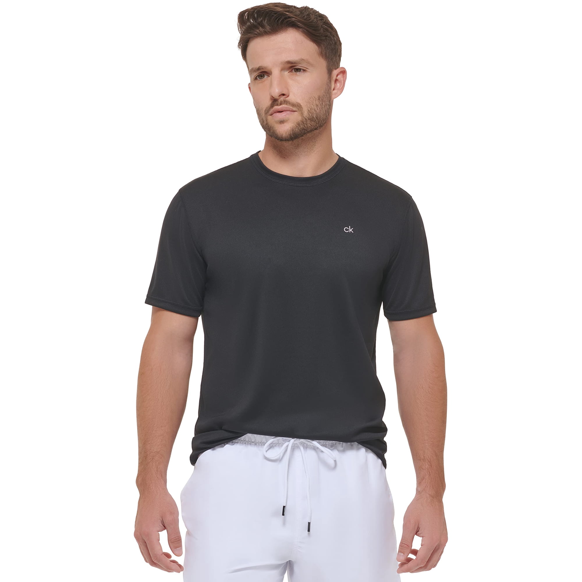 Camiseta Deportiva Calvin Klein, Ligera, De Secado Rápido, Para Hombre, Color Negro, Talla S