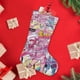 thumbnail image 4 of Jem y Las Hologramas Tema: Calcetines de Navidad, fino lino blanco para colgar en escaleras y chimenea, decoración navideña para el hogar, regalo de Navidad. 45cm × 32cm, 4 of 5