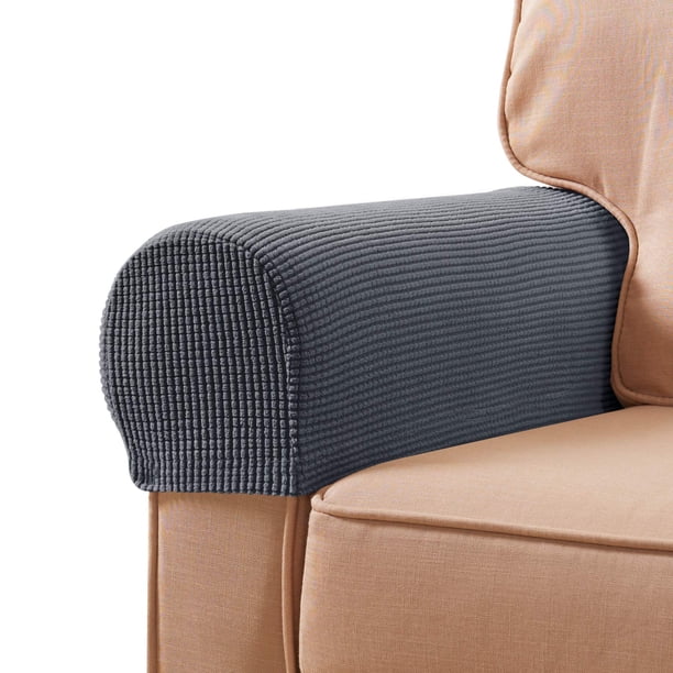 Fundas elásticas para reposabrazos de licra para sillas, sofás, sillones, reclinables, con pasadores giratorios, 2 unidades