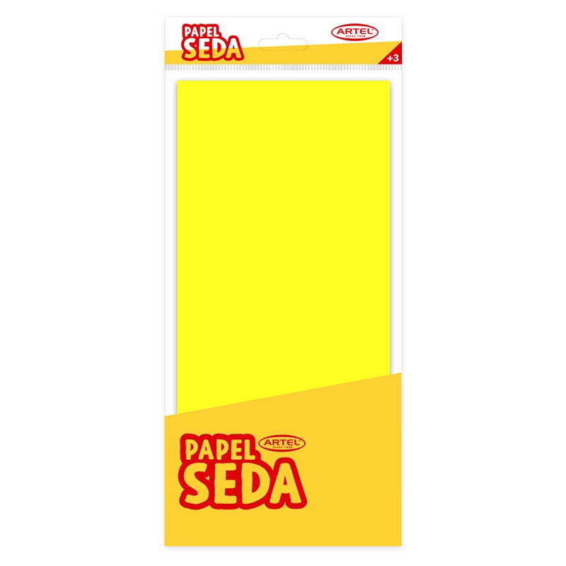 Papel Seda Color Amarillo 10 Pliegos 50x66 Cm Artel