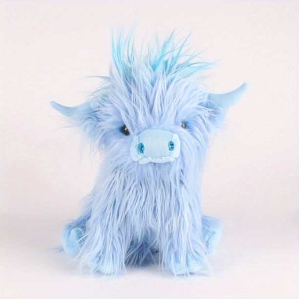 1pc Highland Cow Plush Toy, 27CM/11'', Cute Highland Cattle Soft Stuffed Doll, Cow Plush Pillow For Kids And Fans Christmas Gift