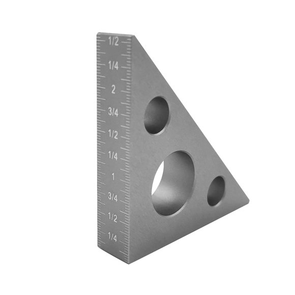 Regla triangular en ángulo recto 45° 90°, aleación de aluminio YGFRSTO