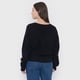 thumbnail image 2 of Sweater Mujer Liso Negro Cuello V Corona, 2 of 5