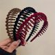 thumbnail image 1 of Hair Clip Frosted Color Headband Women's Non-slip Band Teeth Simple Pressure Headband Face Headband Hair Accessories, 1 of 5