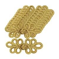 Magideal - 10 Pares De Nudos Chinos, Botones , Sujetadores De Cierre De Costura, Capa, Traje, Abrigo , Oro